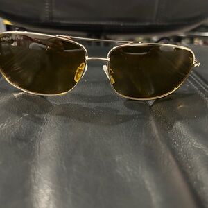 Eagle Eyes Aviator Navigator Stylish Gold Sunglasses for Men Unisex
